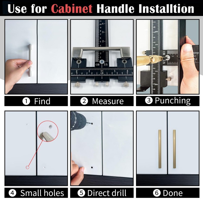 King&Charles Cabinet Hardware Jig, Aluminum Alloy Cabinet Handle Jig +