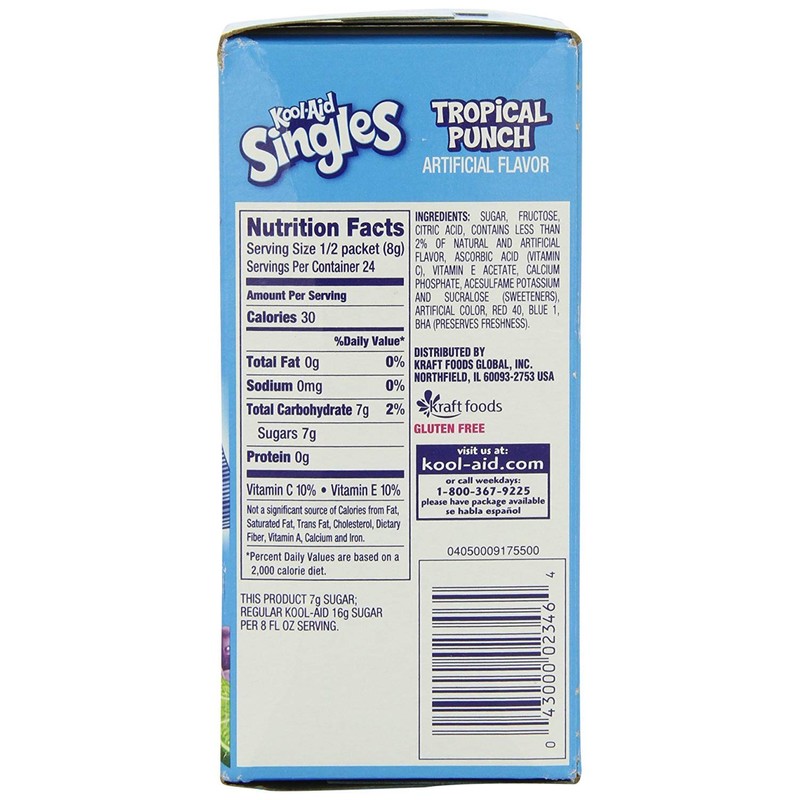 Kool-Aid Singles Tropical Punch (for 16.9-Ounce Bottles), 12-Count Packets (Pack