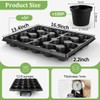 RooTrimmer 3 Inch Plastic Plant Pots 100 Pcs with 5