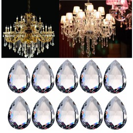 MASUNN Chandelier Glass Crystal Lighting Prisms Hanging Drop Pendant 38 mm Pack of 10