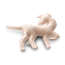 Jack & Russell Leather Toy Dog - Natural Leather Dog Toy - Natural Chew Leather - Holmes Dog (Natural)