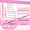 Set Extension Pestañas Diy 9-18mm Kit Maquillaje Completo