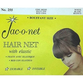 Jac-O-Net Tiny Mesh Hair Net--Bouffant/Large Size, Light Brown,1 Net Per Pack [Pack of 12]