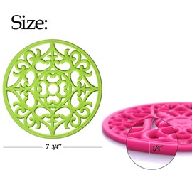 ME.FAN Trivets/Silicone Trivets 3 Pcs Silicone Mats for Hot Dishes/Hot Pots/Hot Pans, Hot Pads to Portect Table and Counter Top - Flexible/Durable/Non Slip (Deep Blue)