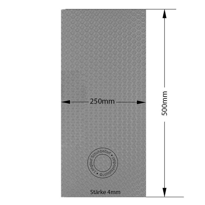 Langlauf Schuhbedarf Sole Rubber Plate 250 mm x 500 mm