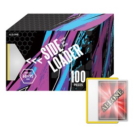 Alone ALG-TSSL100YE Side Loader Card Case, Card Storage Size 3.7 x 2.7 inches (95 x 68 mm), Yellow, Pack of 100, Larger Than Regular Cards, Protects Against Scratches and Dirt