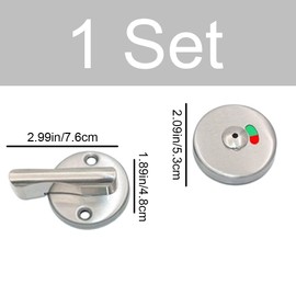 Indicator Door Lock Stainless Steel Vacant Engaged Privacy Indicator Lock Toilet Door Indicator Lock for Public Toilets and Public Bathrooms