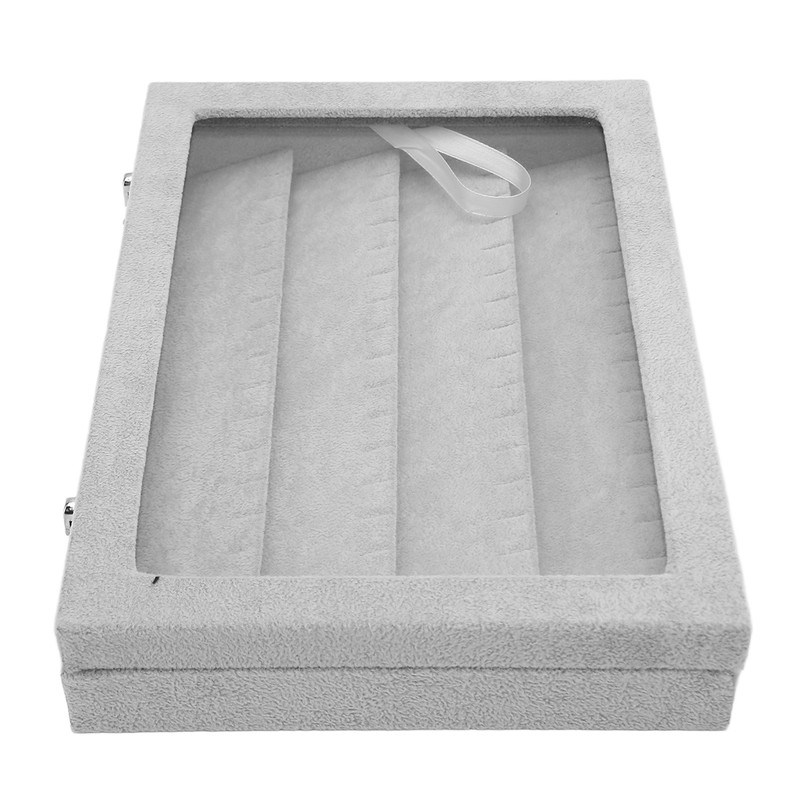 Pin Display Case Transparent Glass Dustproof Pin Collection Display Box