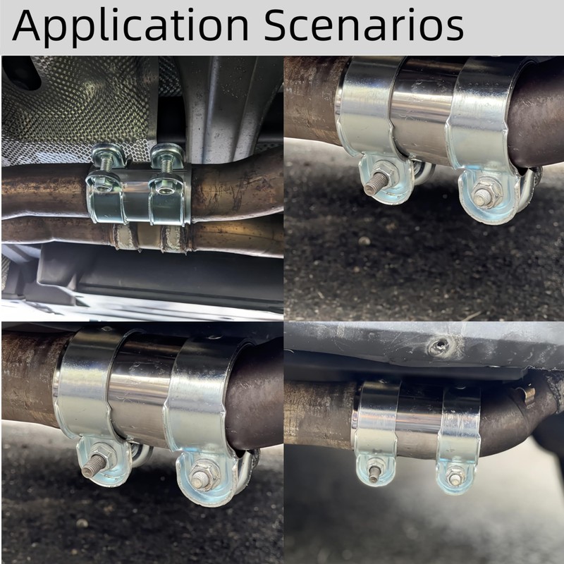 Exhaust Clamp Stainless Steel Pipe Connector Diameter 50 55 60