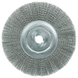 Weiler 01329 12" Narrow Face Crimped Wire Wheel, .014" Steel Fill, 1-1/4" Arbor Hole, Made in The USA (Pack of 2)