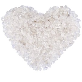 mookaitedecor 1/2 lb Rock Quartz Tumbled Stone Chips Crushed Crystals and Healing Stones with Chakra Bag