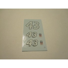 1/64 scale TYCO PRO #43 Light Blue Superbird DECAL set 1/64 scale AFX Aurora Auto World