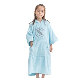 HOMELEVEL Bath poncho for children and teenagers, poncho towel for beach, swimming pool, surf poncho with hood, bathrobe for boys and girls