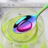 BISDARUN 8-Piece Stainless Steel Coffee Spoon, Rainbow Teaspoon, Dessert Spoon,