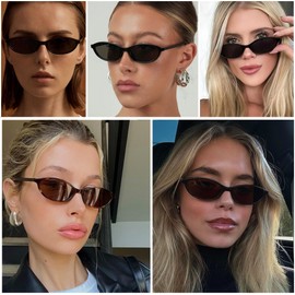 Eyegla Sunglasses Bulk Oval Sunglasses Party Favor 90s Glasses Shades Sunnies for Women,10 Pack