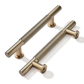 khtumeware 10 Pack 5 Inch(128mm) Drawer Handles Knurled Antique Champagne Bronze Cabinet Pulls Drawer Pulls Kitchen Hardware Kitchen Handles for Cabinets Cupboard Handles