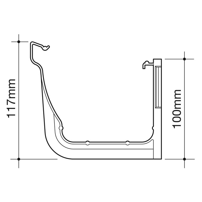 Pack of 2 X OSMA White 111mm Gutter Support Bracket