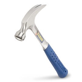 ESTWING Hammer - 12 oz Straight Rip Claw with Smooth Face & Shock Reduction Grip - E3-12S, Silver