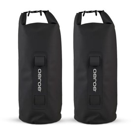 aeroe 12L Heavy Duty Dry Bag Black 2-Pack | 100% Waterproof IP65 | Stable Secure Attachment | Fits Spider Rear Rack, Front Rack, or Handlebar Cradle – Welded TPU