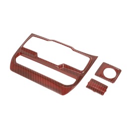 REPAIROCK Dashboard Center Console Window Control Panel Trim Cover for Jeep Wrangler JL JLU 18-22 Dash Central Window Control Button Panel Carbon Fiber Red