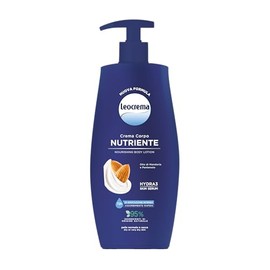 Leocrema - Pflegende Körpercreme mit Mandelöl und Panthenol und Hydra 3 Skin Serum, Feuchtigkeit für 72 Stunden, schnell einziehend, für trockene Haut, 500 ml