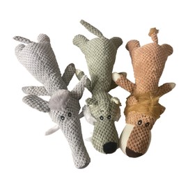 Best Pet Supplies Dog Toy for Large Dog Breeds, Cute Soft Squeaker, Lion Dog Toy, Elephant Dog Toy, Wolf Dog doy, Dog Toy Trio, Dog Toy Pack XL Dog Toys