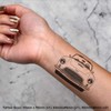 4 x 'Classic Convertible' Temporary Tattoos - Water Resistant, Skin-Safe,
