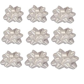 Worlds Mini White Gift Bows,Gift Wrap Bows -Christmas Ribbon Gift Bows 1 1/4" Inch(20 Pack)