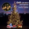 50FT LED G40 Globe String Lights, Shatterproof Outdoor Patio String