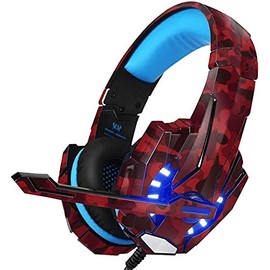 Skinit Decal Skin Compatible with BENGOO G9000 Gaming Headset Originally Designed Red Street Camo Design
