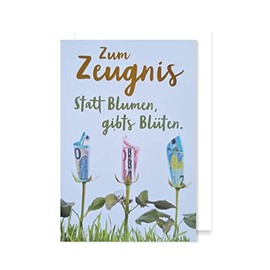 Testimony Card Greeting Card Instead of Flowers Giving Blossoms 16 x 11 cm