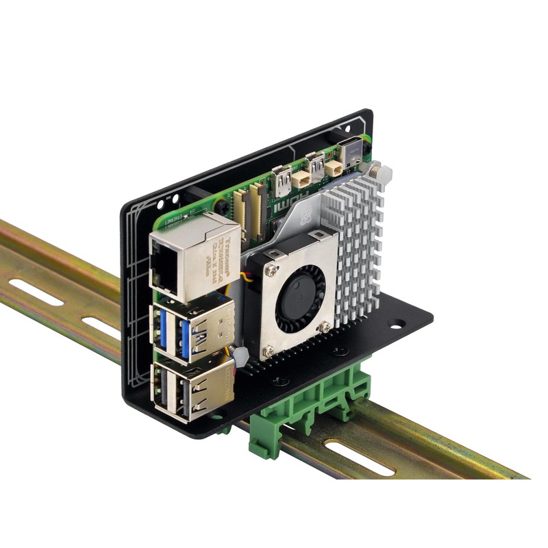 DIN Rail Mount Bracket for Raspberry Pi 1A+ 1B+ 2B