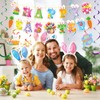 52 Pcs Easter Banner, Happy Easter Garland with Hanging Swirls,