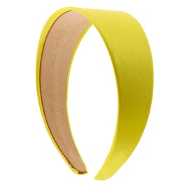 Motique Accessories Girls 2 inch Satin Headband (Yellow)