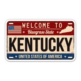 Squiddy Welcome to Kentucky - Vinyl Sticker Decal for Phone, Laptop, Water Bottle (4" Wide)