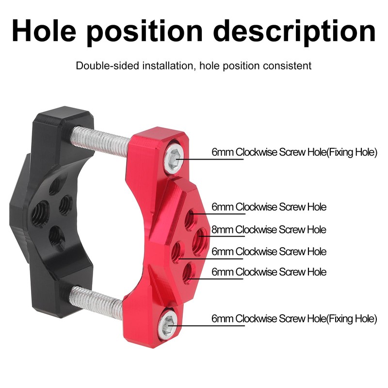 Windance 2pcs Motorcycle Bumper Clamp Bracket, Driving Fog Lights Holder,