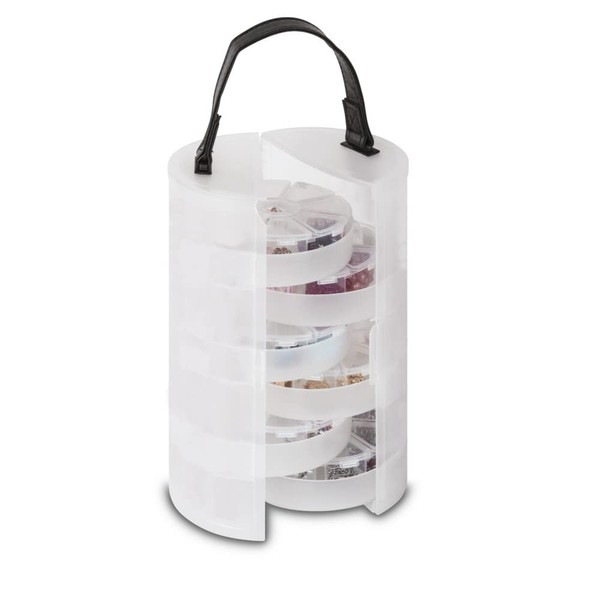 Rayher 39499000 Sorting box, for small parts, round, diameter 13