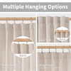 YoungsTex Short Natural Linen Curtains 45 Inch Length 2 Panels