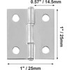 10 Pack 1 Inch Hinge, Stainless Steel Folding Hinges, Cabinet