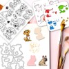 ACRNIGHEET Animal Stamps and Dies for Card Making Layered Comic