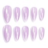 Sun&Beam Nails Handmade Nail Tips, Medium, Long, Almond, Solid, Lavender,
