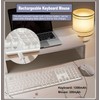 Wireless Keyboard and Mouse Combo, Rechargeable Metal Full Size Mute