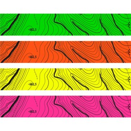 White Water Archery Fluorescent Colors Topo Map Arrow Wraps 15 Pc Pack Choose Length Width and Color (10” Length- 1.125” Width, Flo Orange)