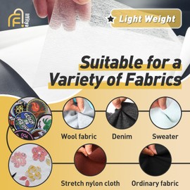 Stitch Witchery 20 Sheets, 8" x 12" Fusible Webbing for Fabric Applique, Light Weight Fusible Interfacing, Stitch Witchery Fusible Bonding Web for Fabric for DIY Crafts
