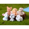 Halloluck 12 Pcs Cute Miniature Dog Figure Animal Dog Characters