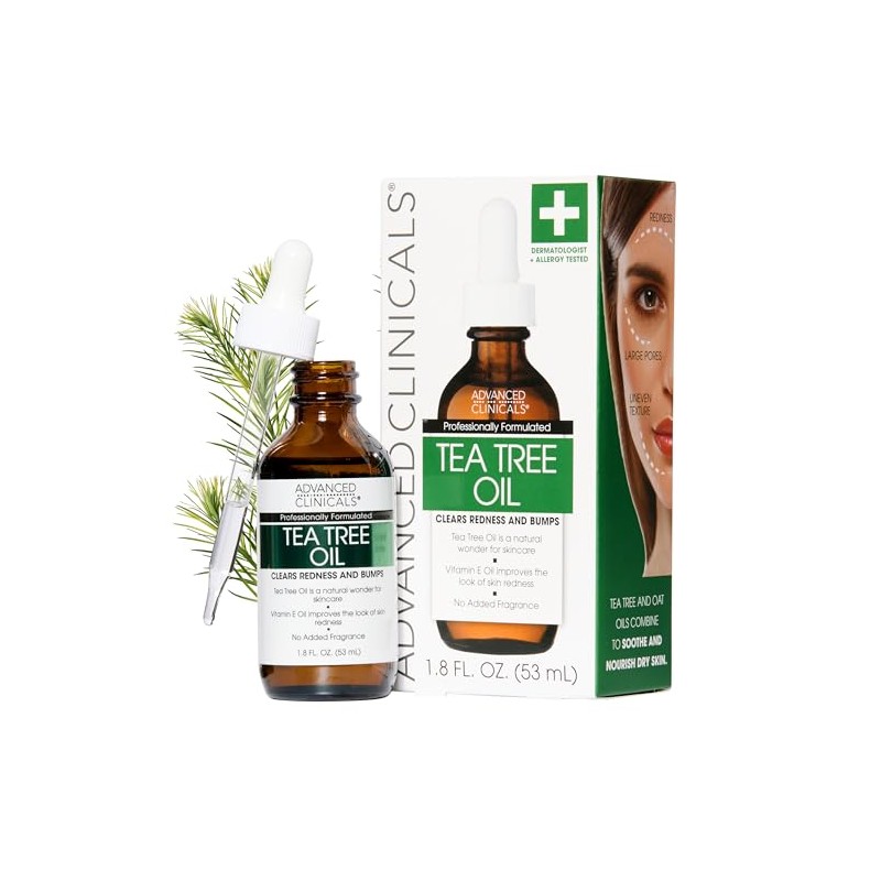 Advanced Clinicals 1.8oz Tea Tree Oil for Redness and Bumps.â€¦