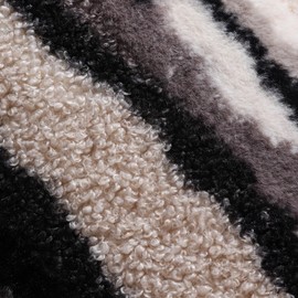 Black White Fluffy Throw Pillow Covers 18x18 Faux Fur Boucle Decorative Accent Cushion Cases Sherpa Neutral Fuzzy Plush Indoor Winter Decorations Home Decor for Couch Livingroom Bed Sofa, Set of 2