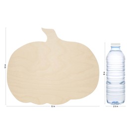 Wood Pumpkin Cutouts for Crafts 10 x 12-inch, 1/4 Thick, Pack of 3 Small Wood Pumpkins for Painting & Cute Fall Signs, by Woodpeckers