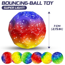 Tuofang Space Ball 7 cm Gradient High Bouncing Ball Rubber Ball Planets Bouncing Balls for Children