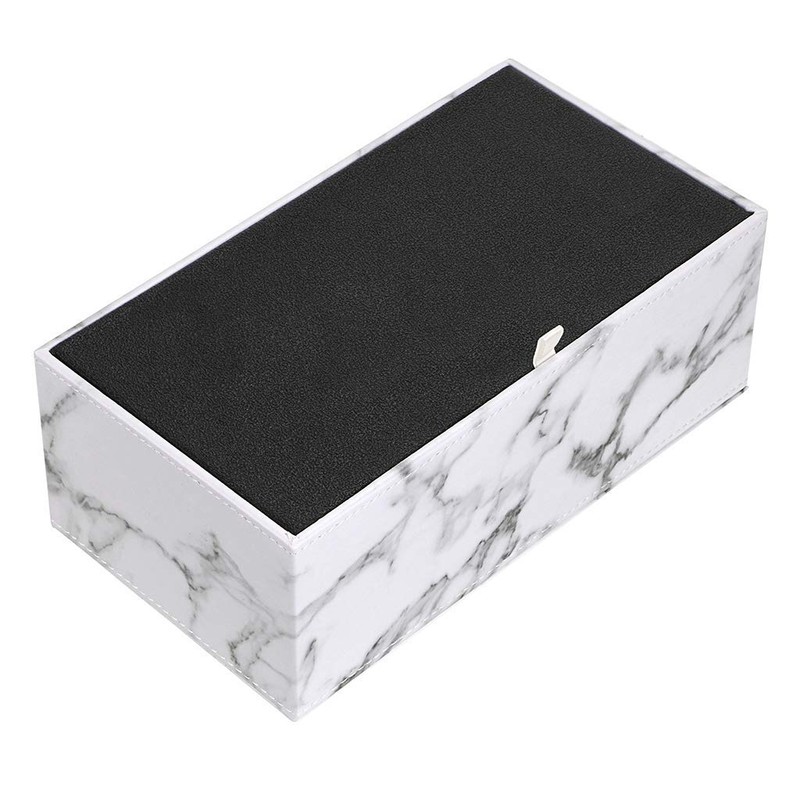 BTSKY PU Leather Facial Tissue Box, Rectangular Napkin Holder for